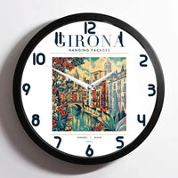 Thumbnail for GIRONA - Poster - Wall Clock Framed - White