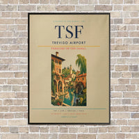 Thumbnail for Treviso Airport TSF vertical canvas print - framed - beige background