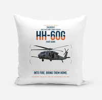 Thumbnail for Sikorsky HH-60G Pave Hawk design on white pillow