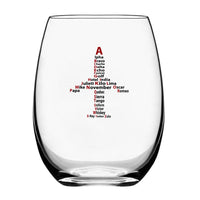 Thumbnail for Customisable Aviation Alphabet Drinking Glass - view 2