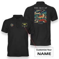 Thumbnail for VINTAGE G4101 - The Skycap - Double-Side Polo T-Shirt design on black+name