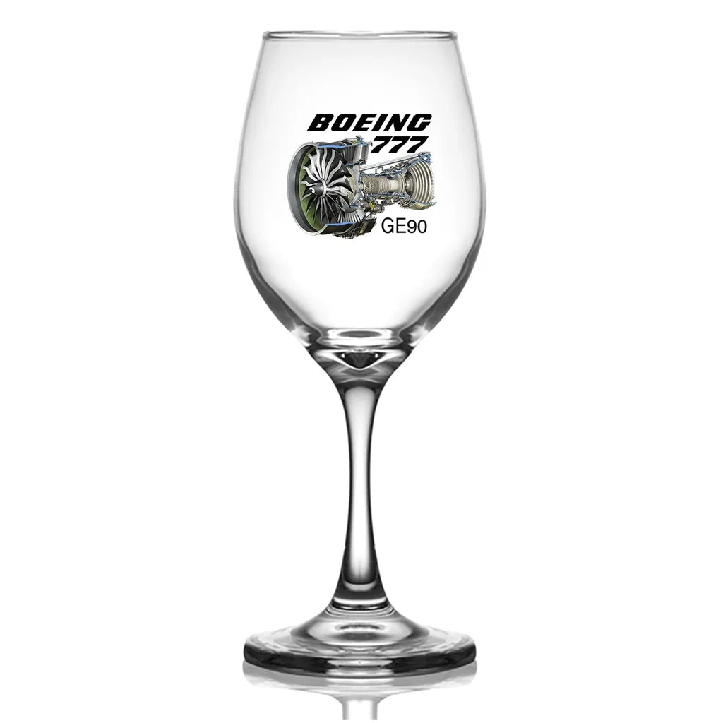 Customisable Boeing 777 Wine Glass - view 2