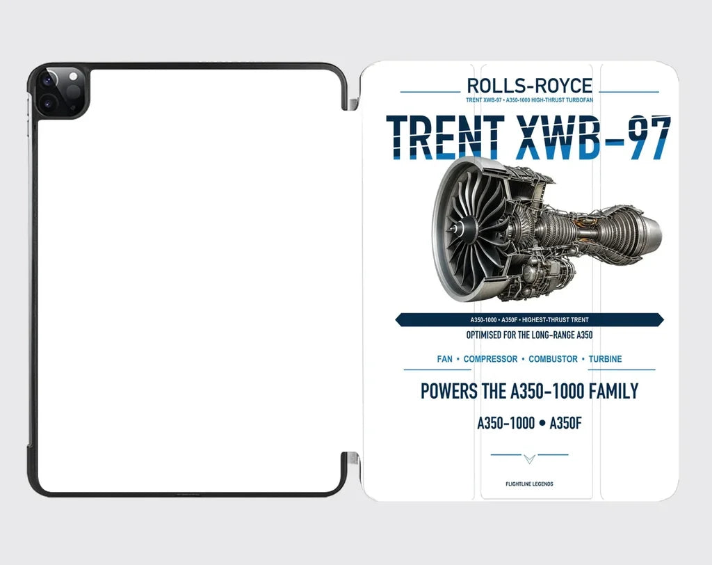 TRENT XWB-97 design on white ipad tablet case