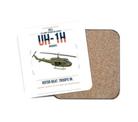 Thumbnail for Bell UH-1H Iroquois design on white 1 piece coaster