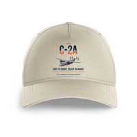 Thumbnail for C-2A Greyhound design on beige printed hat