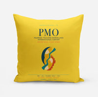 Thumbnail for Palermo Falcone Borsellino International Airport (PMO) design on yellow pillow