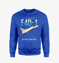 Thumbnail for F4D-1 Skyray design on blue sweatshirt