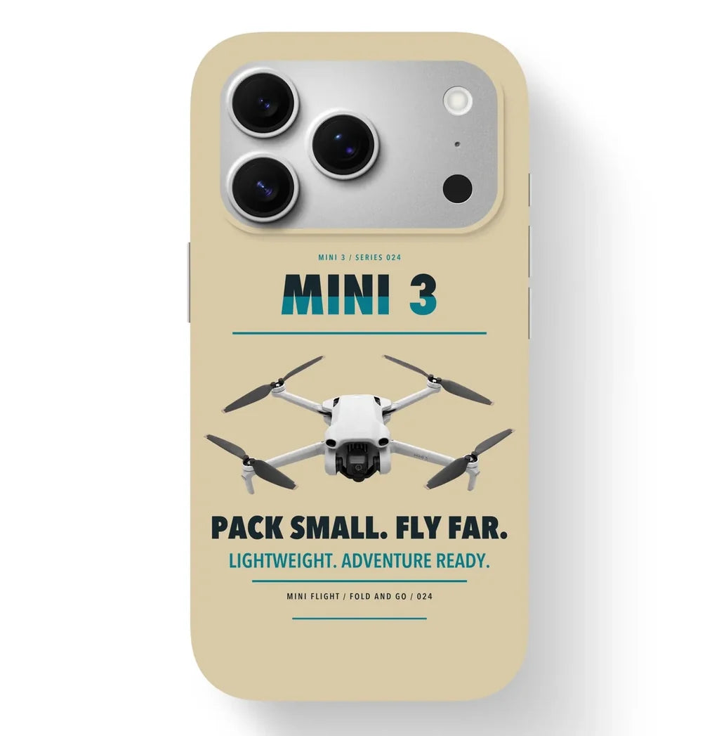 DJI Mini 3 Case design on beige iphone case