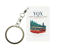 Thumbnail for Gander International Airport (YQX) design on white key chain