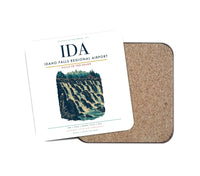 Thumbnail for Idaho Falls Regional Airport (IDA) design on white 1 piece coaster