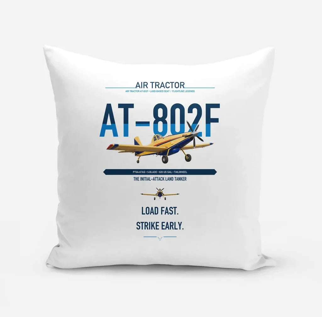 Air Tractor AT-802F design on white pillow
