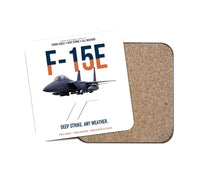 Thumbnail for F-15E Strike Eagle Deep Strike Any Weather design on white 1 piece coaster
