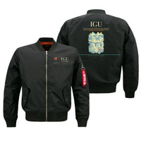 Thumbnail for Foz do Iguaçu International Airport (IGU) design on black bomber jacket