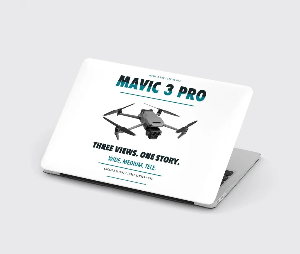 DJI Mavic 3 Pro design on white MacBook case