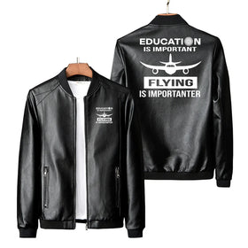 Flying is Importanter PU Leather Jackets
