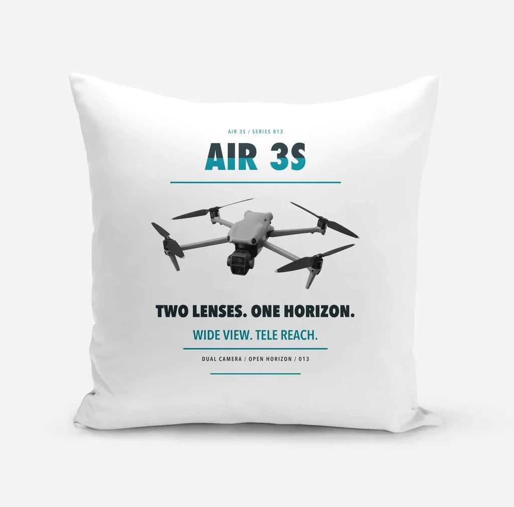 DJI Air 3S design on white pillow