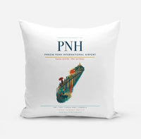 Thumbnail for Phnom Penh International Airport (PNH) design on white pillow