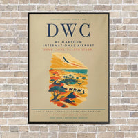 Thumbnail for Al Maktoum International Airport DWC vertical canvas print - framed - beige background