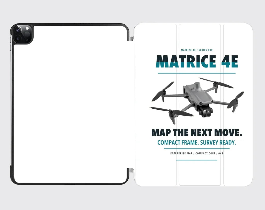 DJI Matrice 4E design on white ipad tablet case