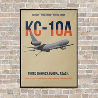 Thumbnail for KC-10A EXTENDER vertical canvas print - framed - beige background