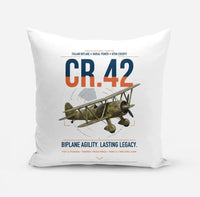 Thumbnail for Fiat CR.42 Falco design on white pillow