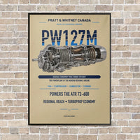 Thumbnail for PW127M vertical canvas print - framed - beige background