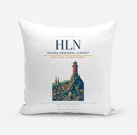 Thumbnail for Helena Regional Airport (HLN) design on white pillow