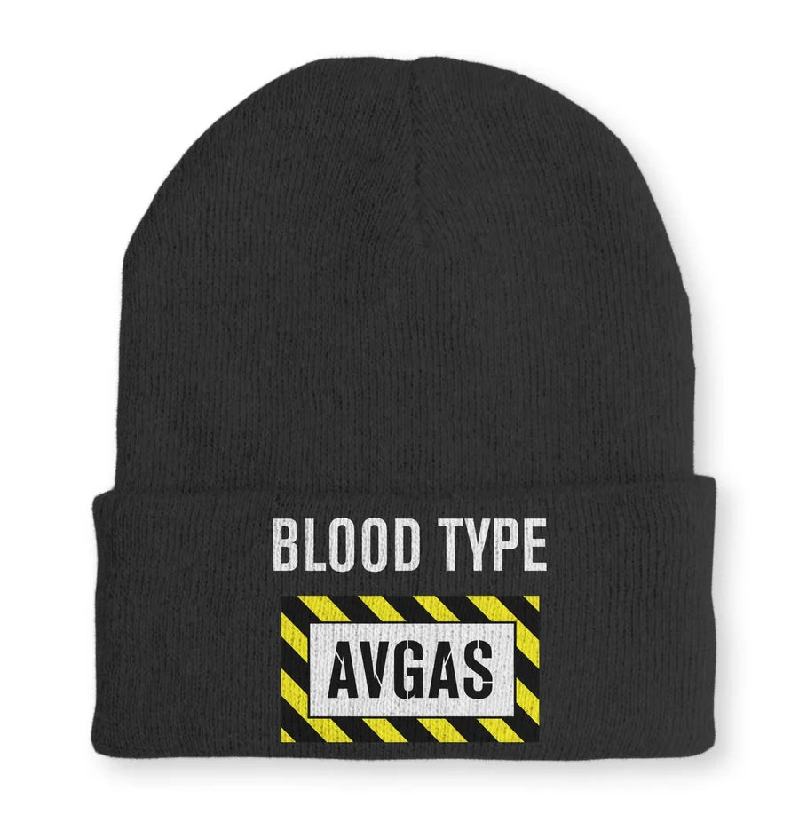 Blood Type AVGAS Embroidered Beanie - view 2