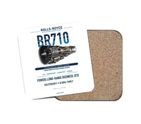 Thumbnail for BR710 design on white 1 piece coaster