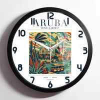 Thumbnail for ARUBA - Poster - Wall Clock Framed - White