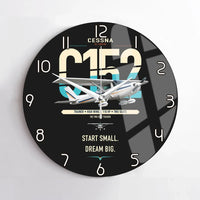 Thumbnail for Cessna 152 design on black no frame wall clock