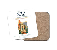Thumbnail for Szczecin-Goleniów Solidarność Airport (SZZ) design on white 1 piece coaster