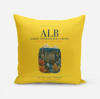 Thumbnail for Albany International Airport (ALB) design on yellow pillow