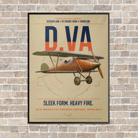 Thumbnail for Albatros D.Va vertical canvas print - framed - beige background