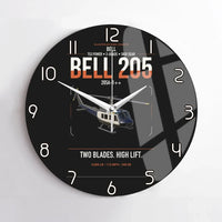 Thumbnail for Bell 205A-1++ design on black no frame wall clock