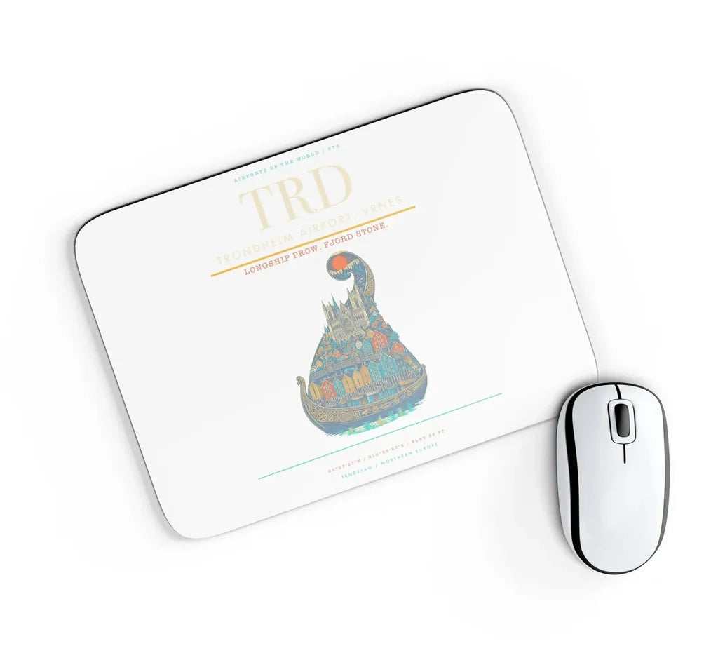 Trondheim Airport Vrnes TRD Mouse-Pad Rectangle - White
