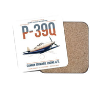 Thumbnail for P-39Q Airacobra design on white 1 piece coaster