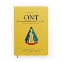 Thumbnail for Ontario International Airport (ONT) design on yellow notebook