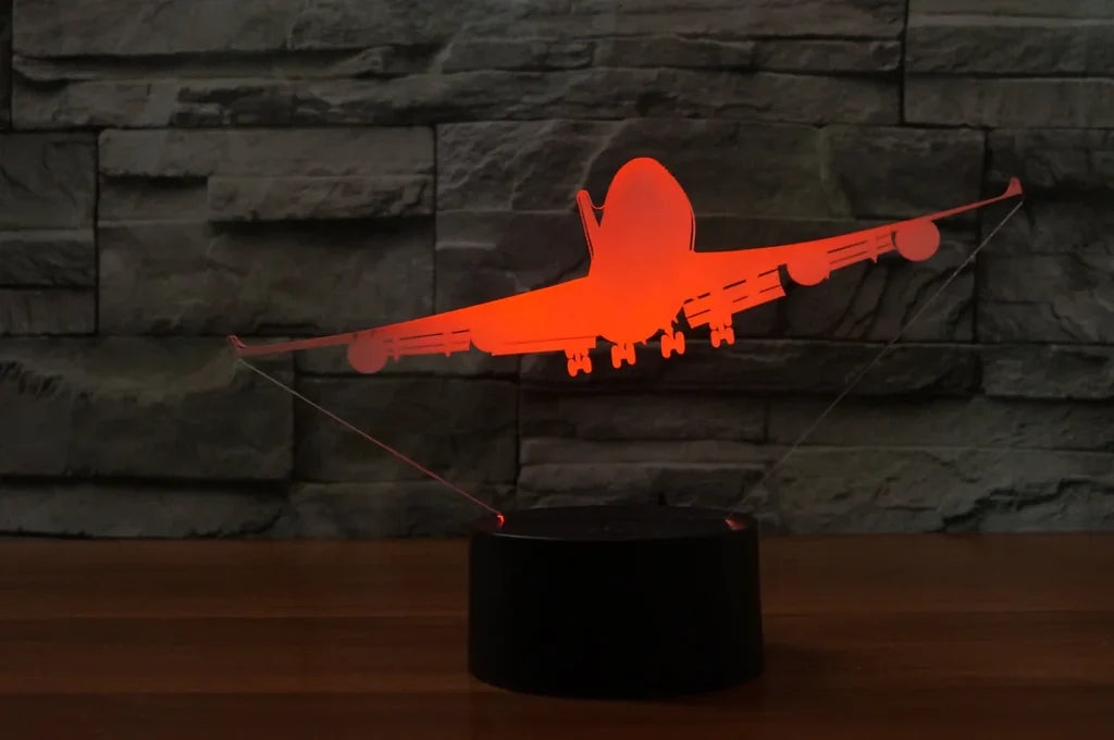 Customisable Boeing 747 3D Lamp - view 3