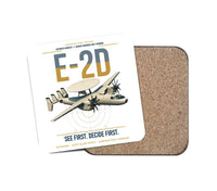 Thumbnail for E-2D Advanced Hawkeye design on white 1 piece coaster