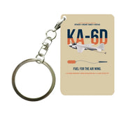 Thumbnail for KA-6D Intruder design on beige designed key chain, double-side print