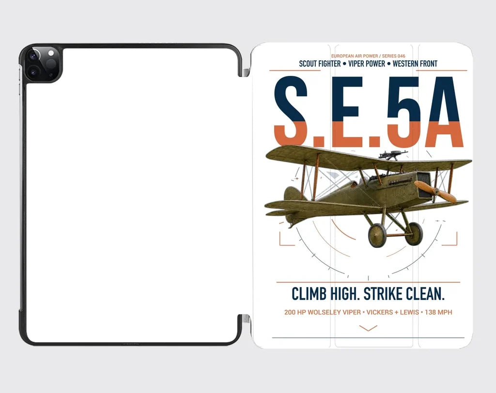 Royal Aircraft Factory S.E.5a design on white ipad tablet case