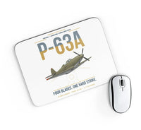 Thumbnail for P-63A Kingcobra design on white rectangle mouse pad