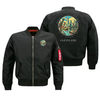 Thumbnail for CLEVELAND - Badge - Bomber Jacket - Black