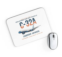 Thumbnail for C-32A Air Force Two Global Reach design on white rectangle mouse pad
