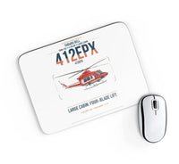 Thumbnail for SUBARU Bell 412EPX design on white rectangle mouse pad
