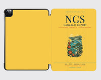 Thumbnail for Nagasaki Airport (NGS) design on yellow ipad tablet case