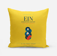 Thumbnail for Eindhoven Airport (EIN) design on yellow pillow