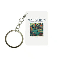 Thumbnail for MARATHON - Poster - Key Chain - White