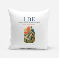 Thumbnail for Tarbes–Lourdes–Pyrénées Airport (LDE) design on white pillow